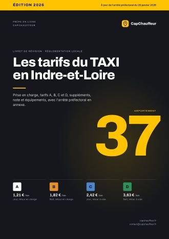 Livret « Les tarifs du TAXI en Indre-et-Loire », département 37