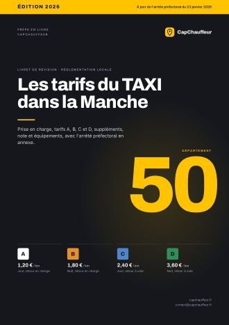 Livret « Les tarifs du TAXI dans la Manche », département 50