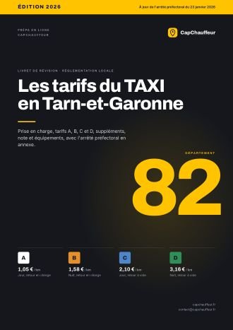 Livret « Les tarifs du TAXI en Tarn-et-Garonne », département 82